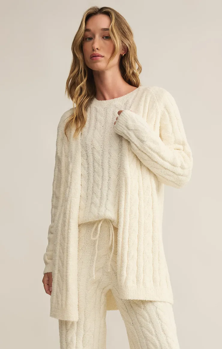 Z-Supply Cate Cable Knit Cardigan - SEA SALT